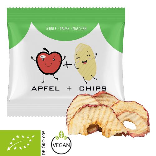 Organic apple chips, ca. 15g, maxi bag