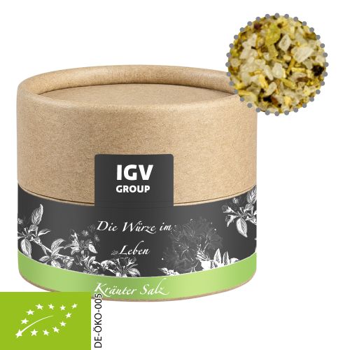 Organic herb salt, ca. 40g, cardboard can mini