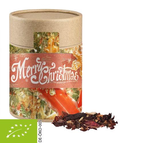 Organic Christmas fruit tea, ca. 140g, cardboard can maxi