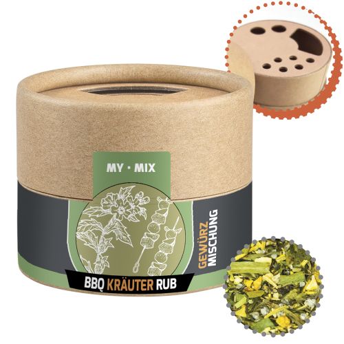 BBQ herbal rub, ca. 28g, cardboard shaker mini
