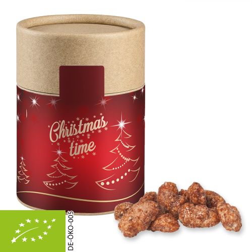 Organic burnt almonds, ca. 80g, cardboard can midi