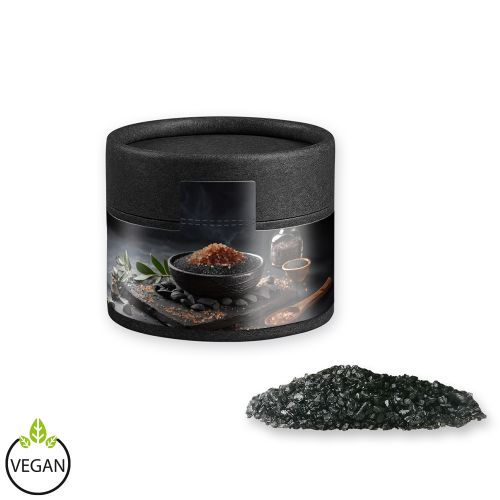 Black lava salt, ca. 75g, cardboard can mini black