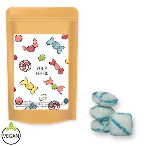 Fresh breeze candy, ca. 80g, midi stand up pouch with label