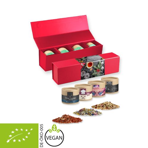 Rough spice mixture (category 1), ca. 120-300g, gift set premium red with 4 cardboard can mini
