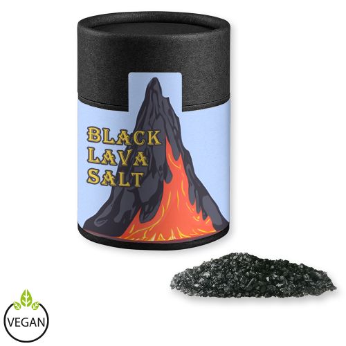 Black lava salt, ca. 135g, cardboard can midi black