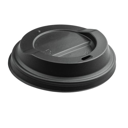 Packaging, ca. 1g, PE lids for cups black 90mm