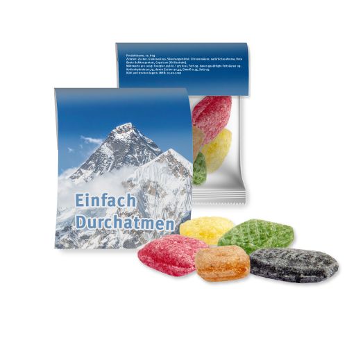 Cough sweets, ca. 17g, express midi bag with promotional flyer